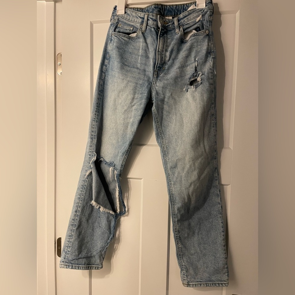 Denim ripped jeans